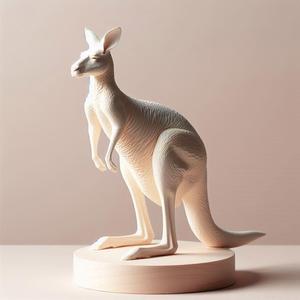 555 Minimalist Kangaroo - Full-Body 3D Model, magic, creature, dinosaur, sculpture, troll, monkey, witch, werewolf, pug, serpent, dragon, dnd, cat, monster hunter, dog, totem, totemic