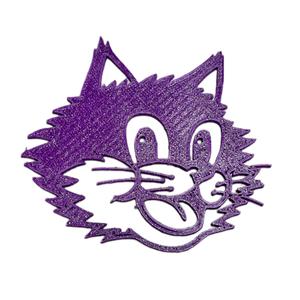 Cartoon Cat Face Outline 2D Wall Art STL & SVG