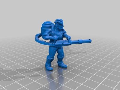 Troll  with tri-barrel minigun and drum mag.