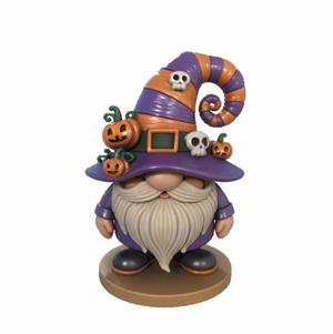Pumpkin Wizard Gnome - Master of Halloween Mischief.