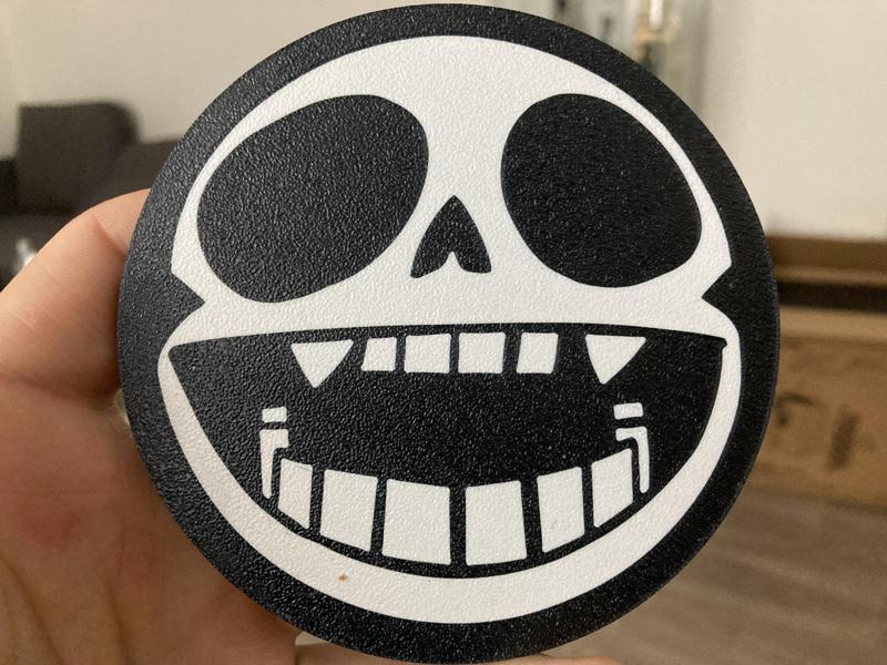 Halloween face coaster