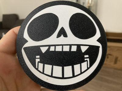 Halloween face coaster