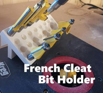 Bit holder for workbench and french cleat system