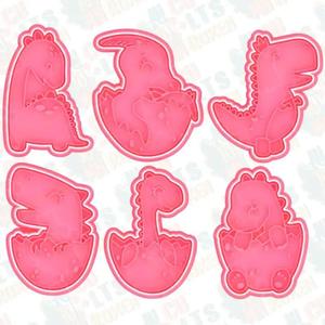 Baby dinosaur cookie cutter set of 6