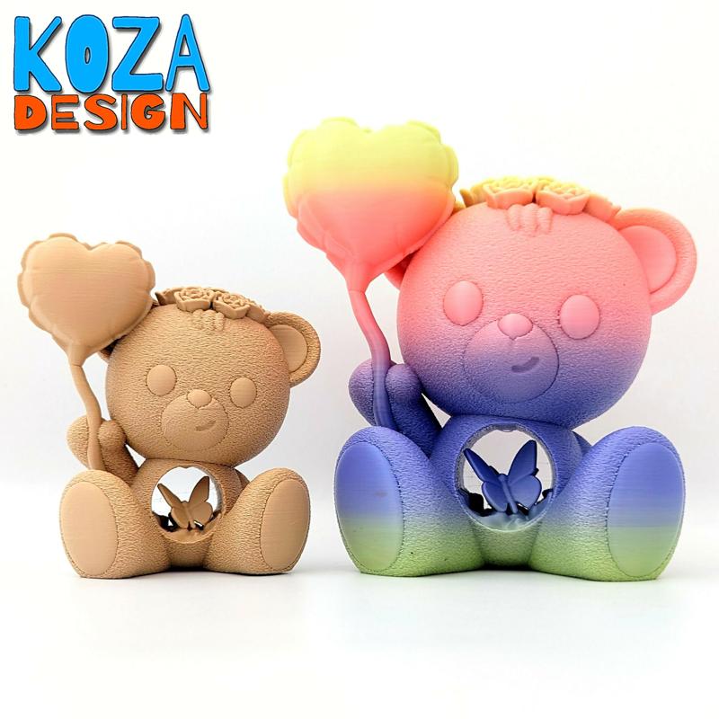 TEDDY BABY, cute  baby teddy bear with a heart balloon and butterflies.