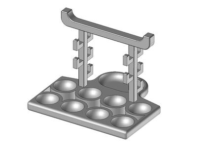 Palette with brush holders