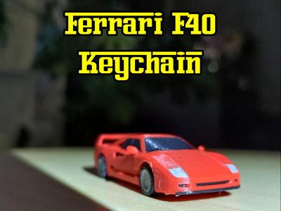 Ferrari F40 Keychain (with working wheels)