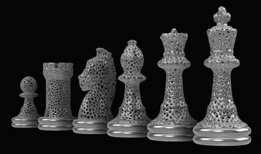 Magnetic voronoi chess set