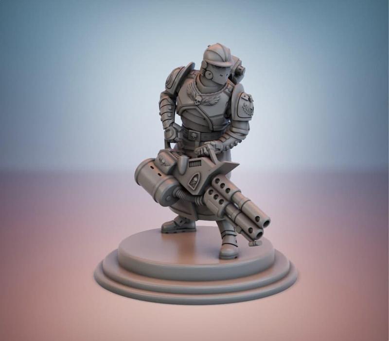 Sanctus Manipulus Double Flamethrower specialist and ammo bearer.