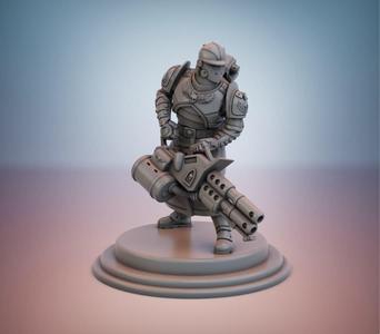 Sanctus Manipulus Double Flamethrower specialist and ammo bearer.