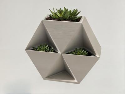 Modern multiple planter / Multiplanter / Hexagon planter