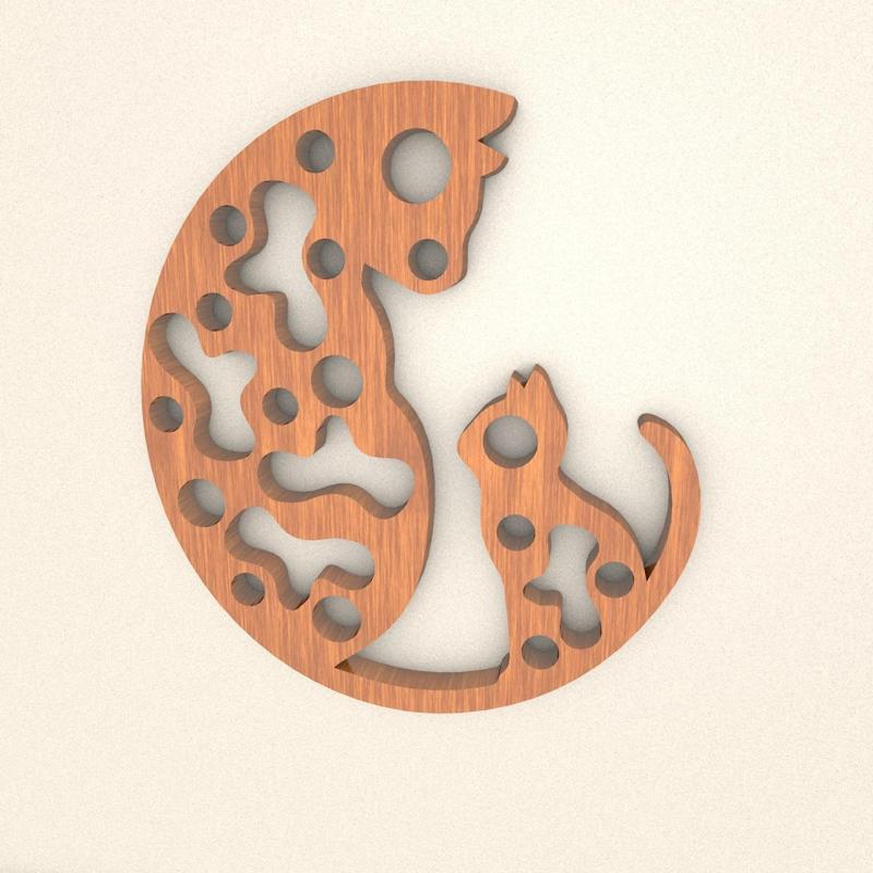 Moon Cat Wall Decoration WAELLISH45