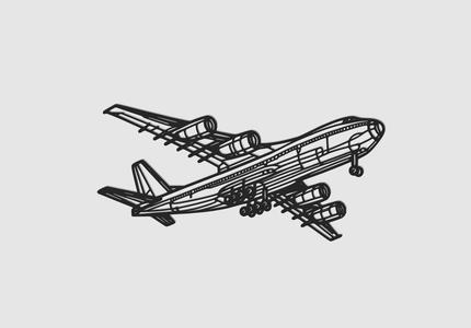 Big airplane wall decoraion