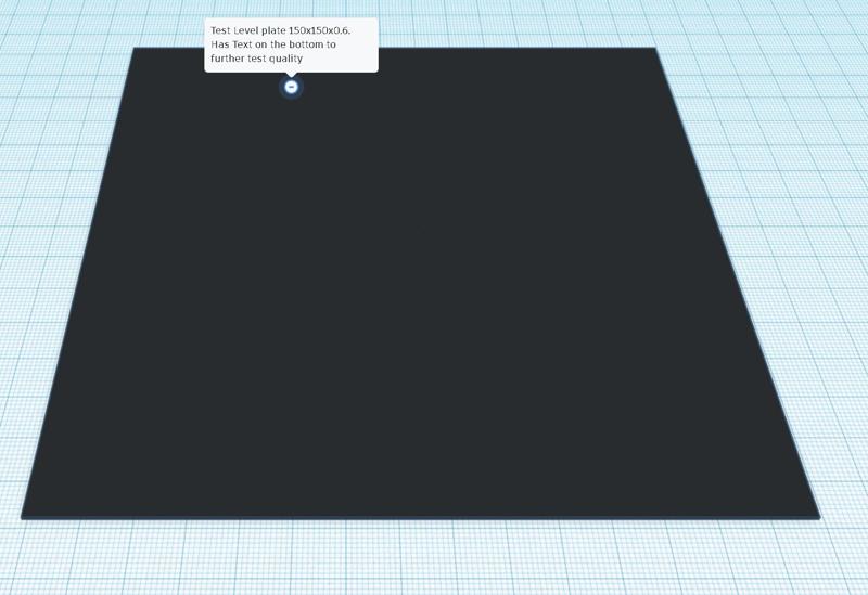 Test Level plate 150x150x0.6, with some text