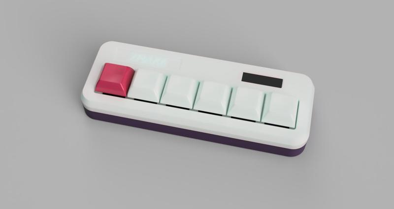ZRAK6 6 keys hardwired custom macropad whith oled display