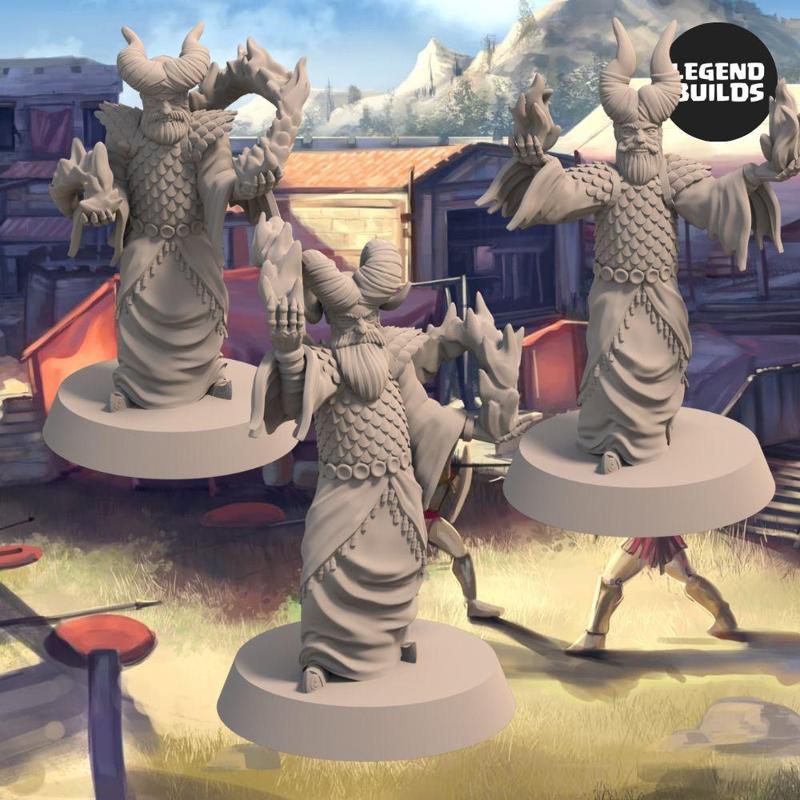 Warlocks of Armurad Bundle (3 unique miniatures) - 3D printable miniature – STL file