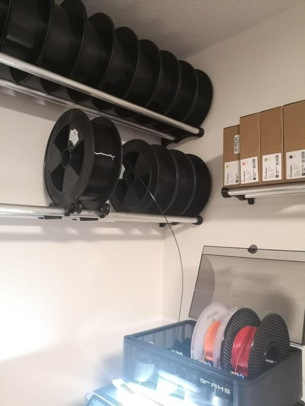 Spulenhalter 2,5 kg Rollen für mein Filament Regal System