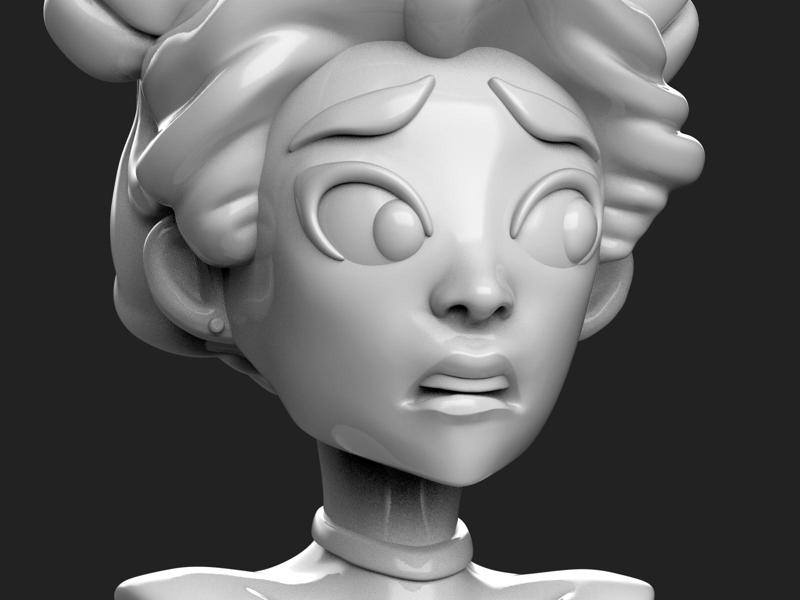 Girl Stylized Fear Emotion ( action figure , miniature )