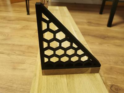 Shelf Bracket honeycomb style, 19 cm