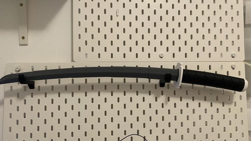 Ikea Skadis katana holder