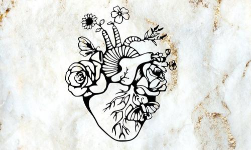 heart of flowers wall decoration wall mural picture mascot wall art