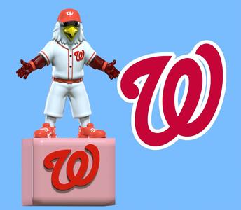 MLB - Washington nationals mascot statue - Screech - 3d print