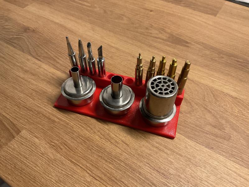 Hot air and Soldering tip holder (remix) for Quick Tools