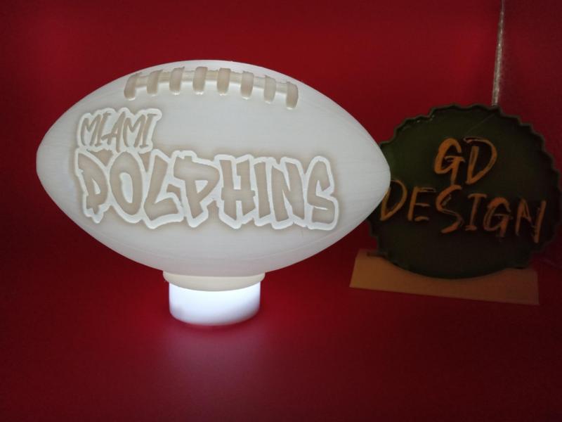 Mami Dolphins 3D GRAFFITI FOOTBALL LIGHT