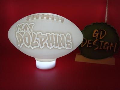 Mami Dolphins 3D GRAFFITI FOOTBALL LIGHT