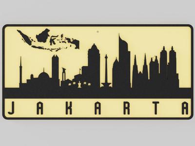 Wall Plate Skyline - Jakarta