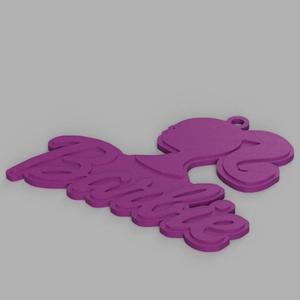 Barbie Head Logo keychain