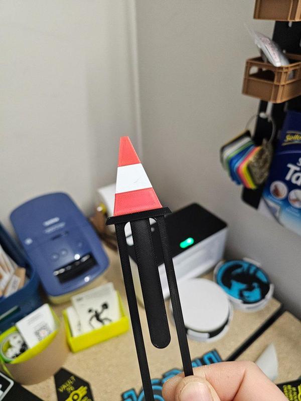 Traffic cone bookmark