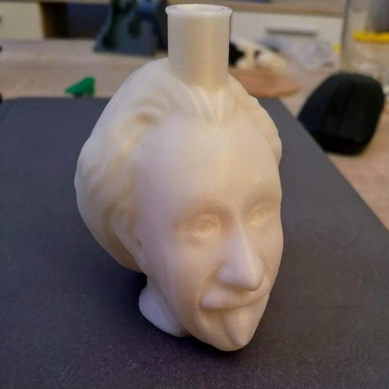 Einstein with tongue shisha mouth tip