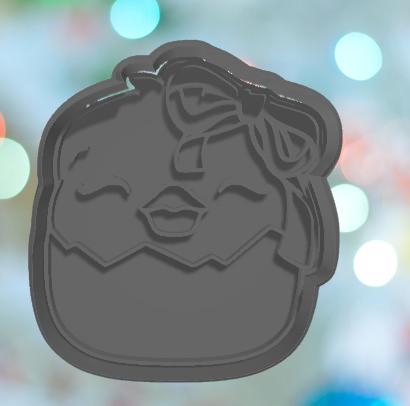 Easter Coquette Chick  Cookie Cutter