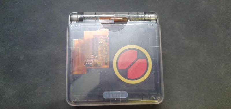 FunnyPlaying Game Boy Advance SP 3.0 IPS Screen Bracket Megaman.exe Navi Mark