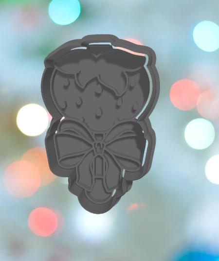Baby Shower Strawberry Rattle Cookie Cutter
