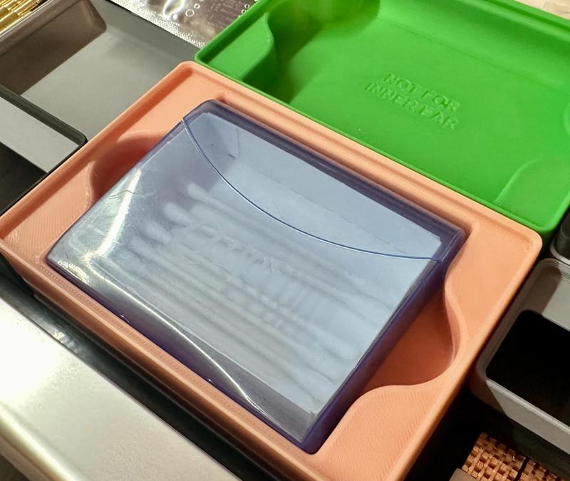 Gridfinity Q-Tip Travel Case Holder - 3x2x4u