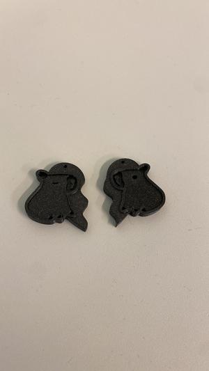 Capybara love keychain