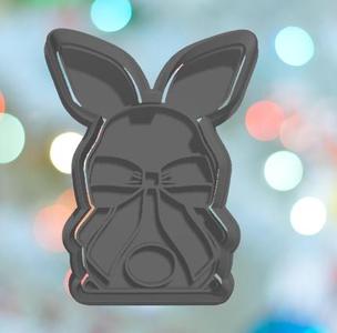 Easter Bunny Back With Bow Cookie Cutter