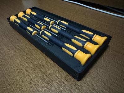 Gridfinity 6x Precision Screwdriver Set Tray