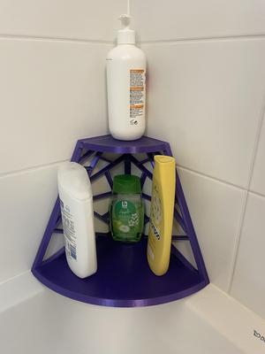 Corner bath shelf