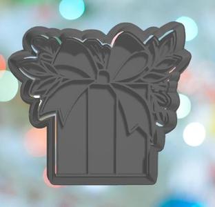 Christmas Floral  Gift Cookie Cutter