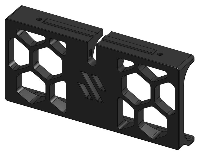 Voron 2.4r2 300mm - Rear center skirt with honeycomb (and cable hole)