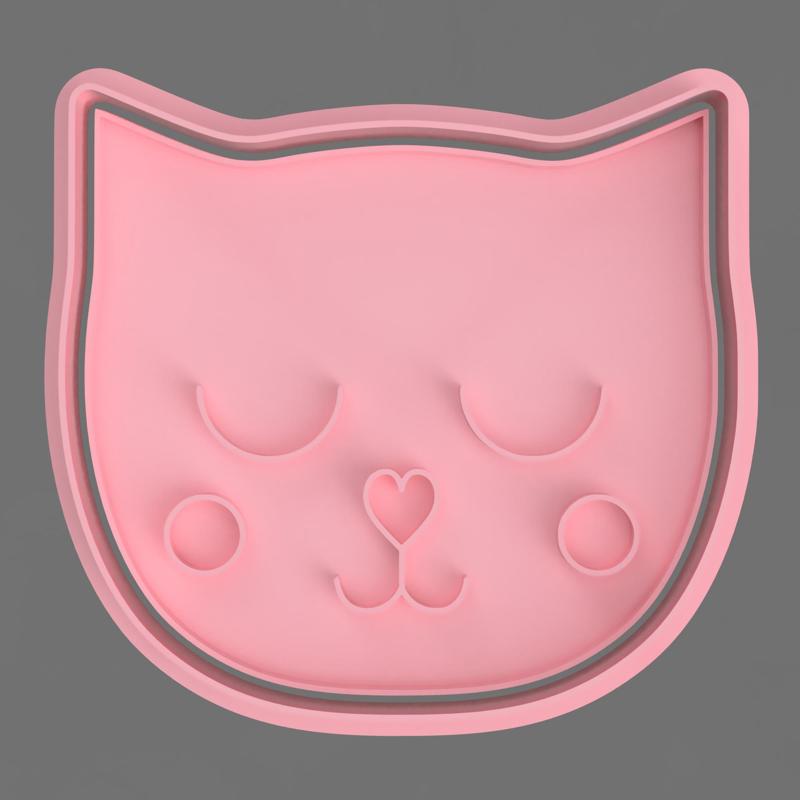CAT FACE CUTTERS FOR COOKIES AND FONDANT