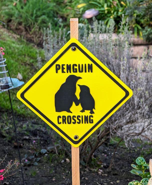 Penguin Crossing Sign, Simplified
