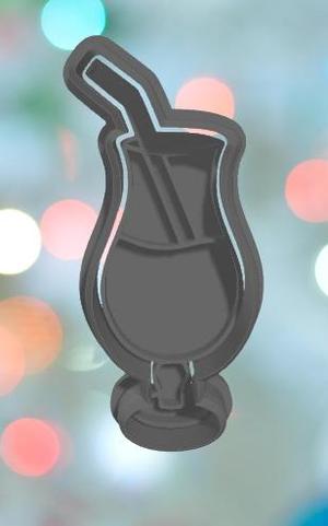 Glass With Straw Cookie Cutter