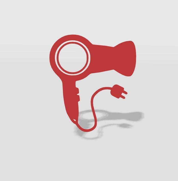 wall decor hair dryer