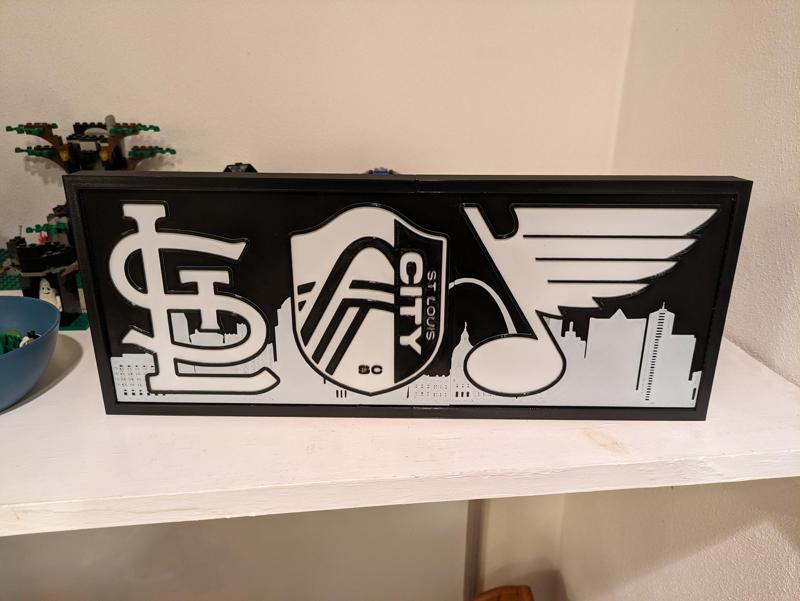 St. Louis Sports Sign with LED Backlighting