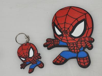 Spider-man Magnet/Decal and Keychain