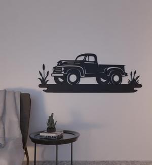 WALL DECORATION OLD TRUCK CAR DECORATION 2D WALL ART